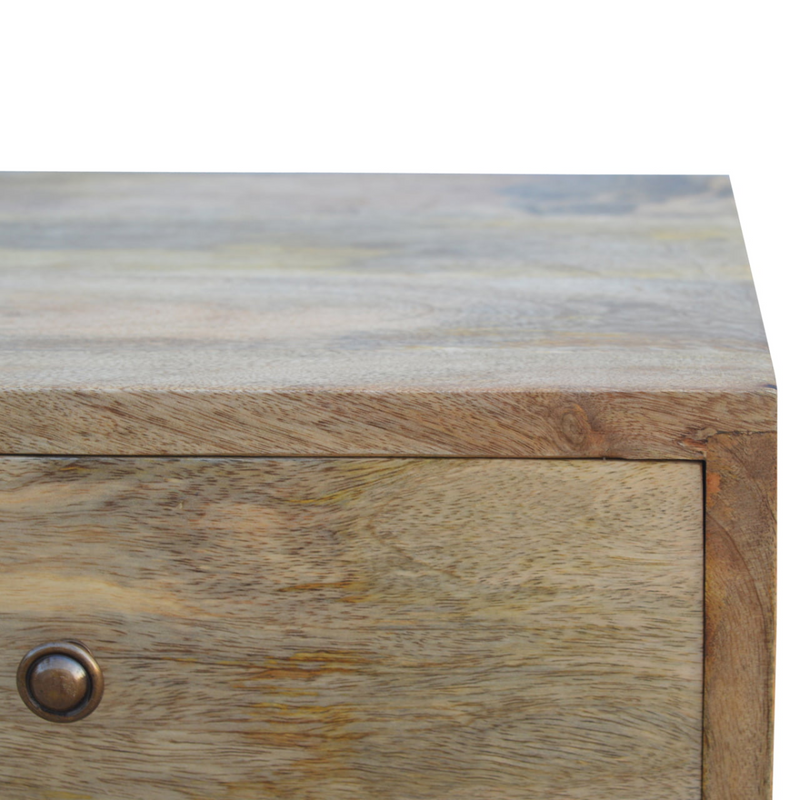 Artisan Furniture Solid Wood Nordic Style 4 Drawer Multi Bedside