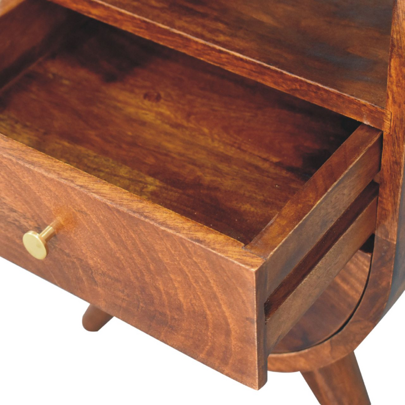 Artisan Furniture Solid Wood Split Chestnut Bedside