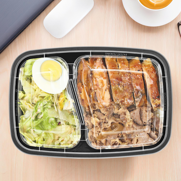 VINSANI 10pk 2 COMPARTMENTS MEAL PREP CONTAINERS 1010424 X 2