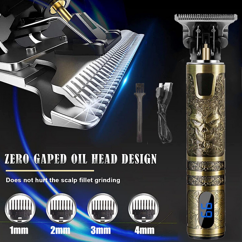 Small LCD Screen Display Professional Men Cordless Hair Clippers Beard Trimmer Cutting Machine Kit