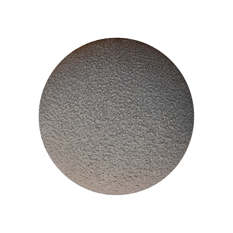 Artisan Furniture Solid Mango Wood Mud Boucle Mushroom Footstool