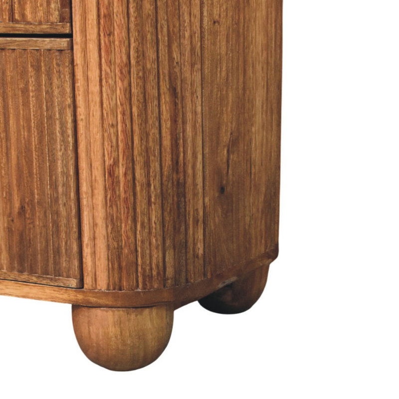Artisan Furniture Solid Wood Beaumont Marble Chest, 3 Drawers, Brown & White