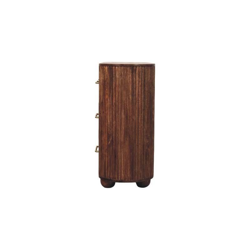 Artisan Furniture Solid Wood Ridgefront Chest - Roasted Almond, 6 Drawers, Brown