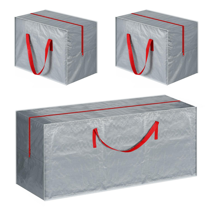 VINSANI 3pc GREY XMAS STORAGE BAGS 1010448