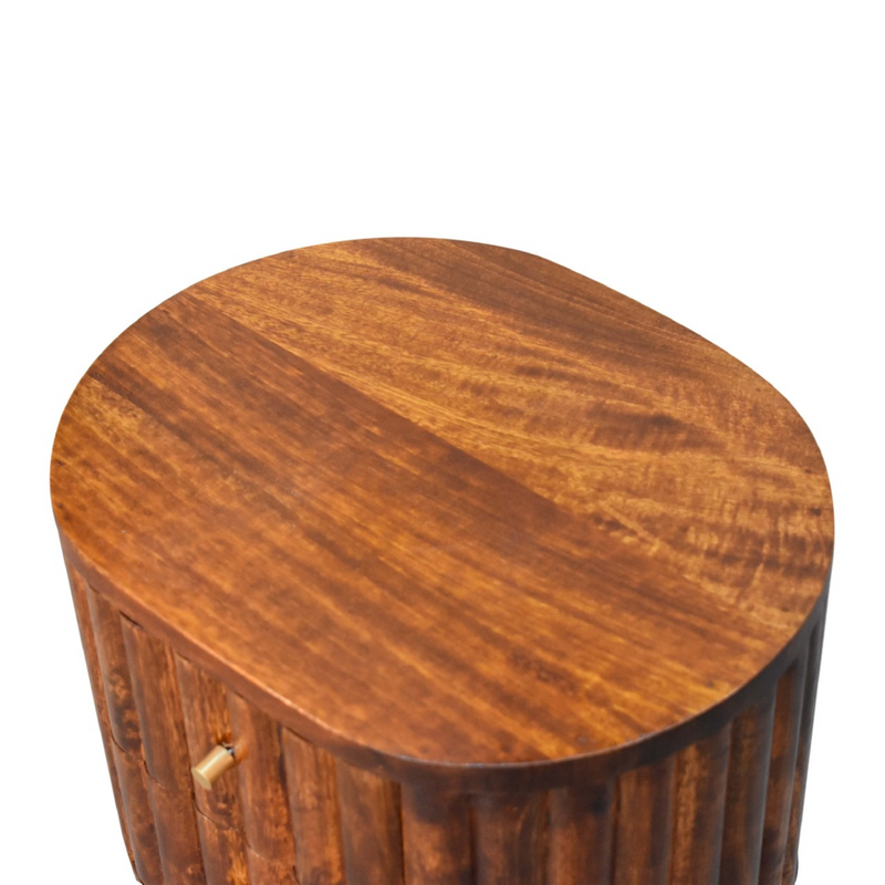 Artisan Furniture Solid Wood Stripe Chestnut Bedside