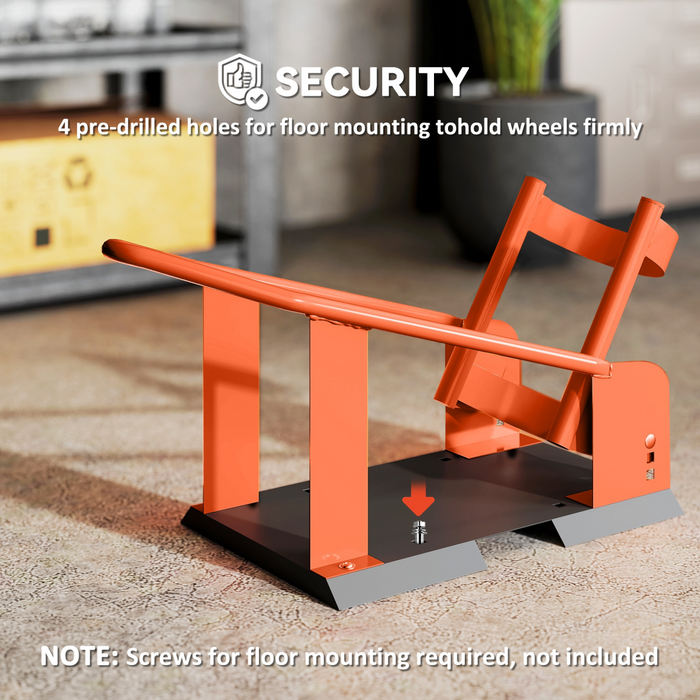 HOMCOM 816.5 kg Motorcycle Wheel Chock, Motorcycle Front Wheel Chock Holder