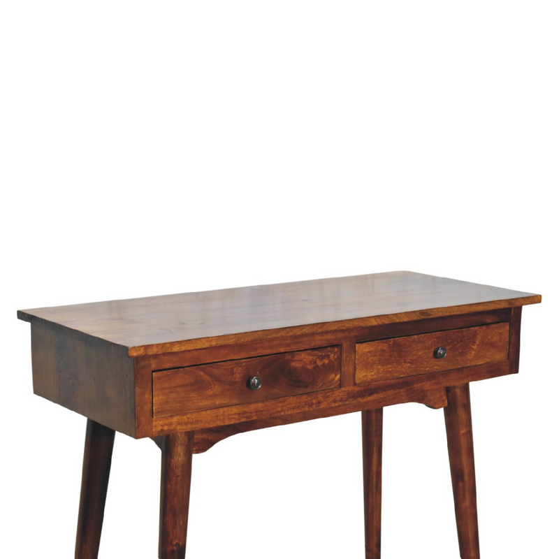 Artisan Furniture Solid Wood Chestnut Hallway 2 Drawer Console Table