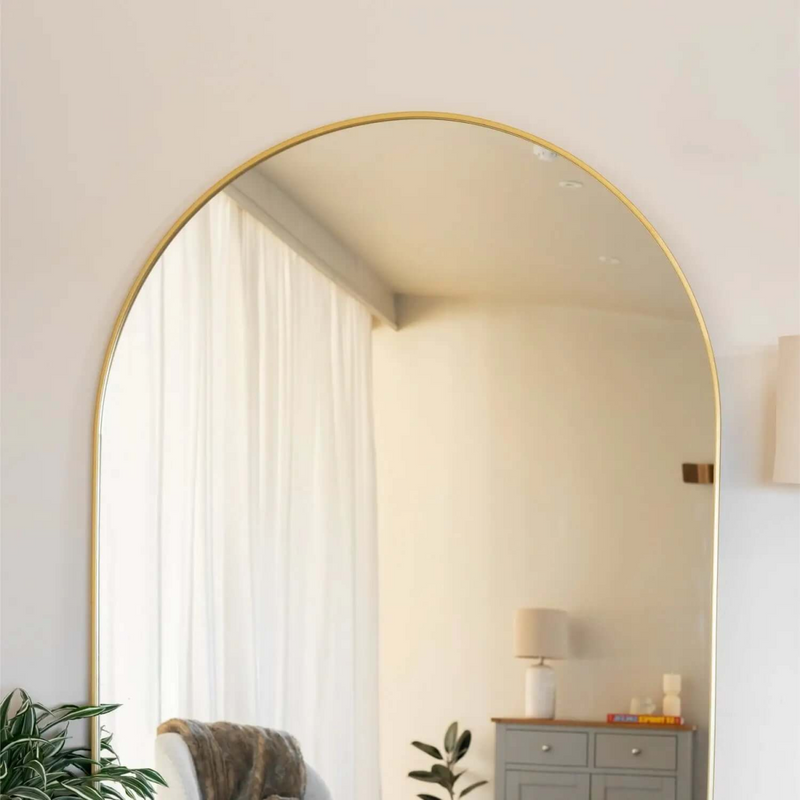 Akiko- Full Length Gold Metal Arched Mirror - 200cm x 120cm