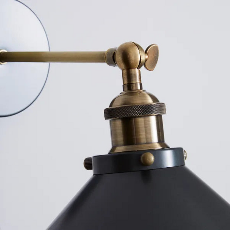 Vintage Plug-In Wall Light Black Sconce E27 Lamp~2271