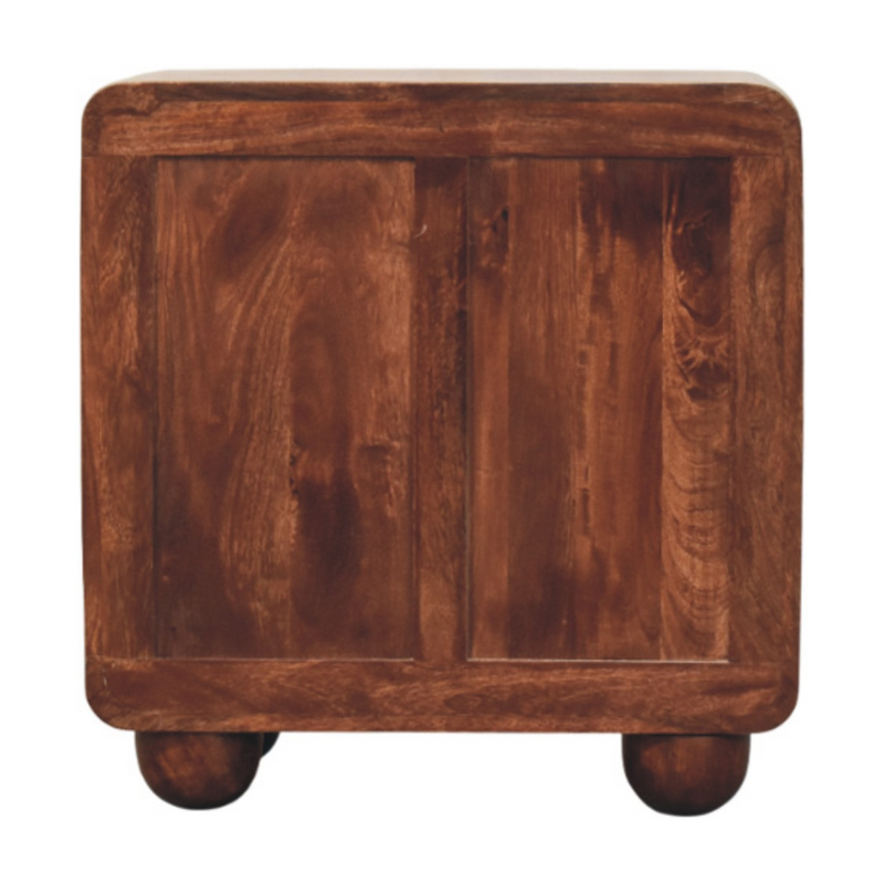 Artisan Furniture Solid Wood 3-Drawer Rounded Chest, Brown