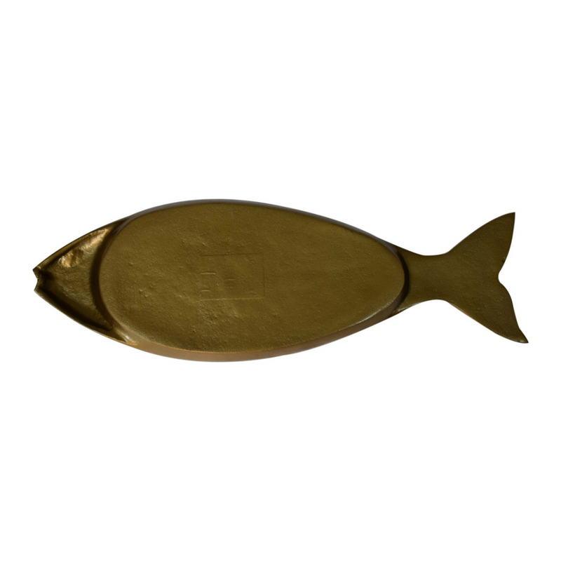 Artisan Furniture Kitchen Accessories - Antique Fish Tray, Brass Finish