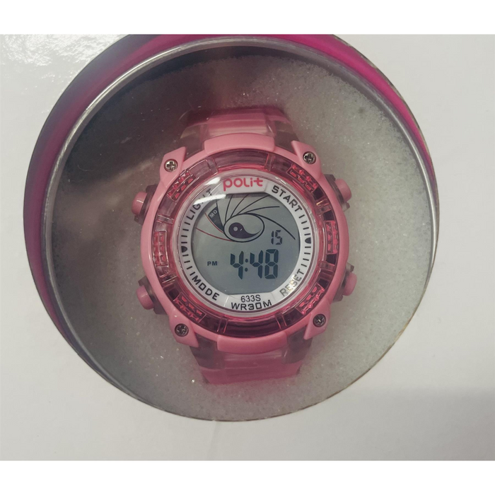 POLIT Childrens Disco Boys & Girls Digital watch in Tin, assorted stlyes and colours CW-0025