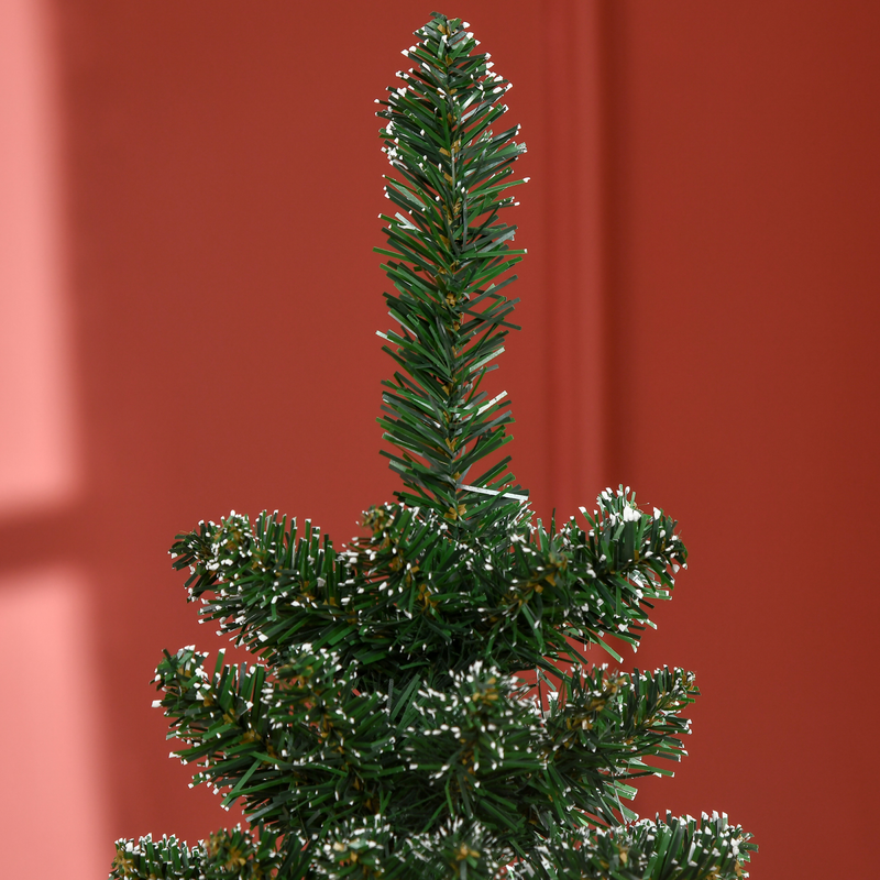 5.5FT Artificial Snow Dipped Christmas Tree Home Indoor Green HOMCOM