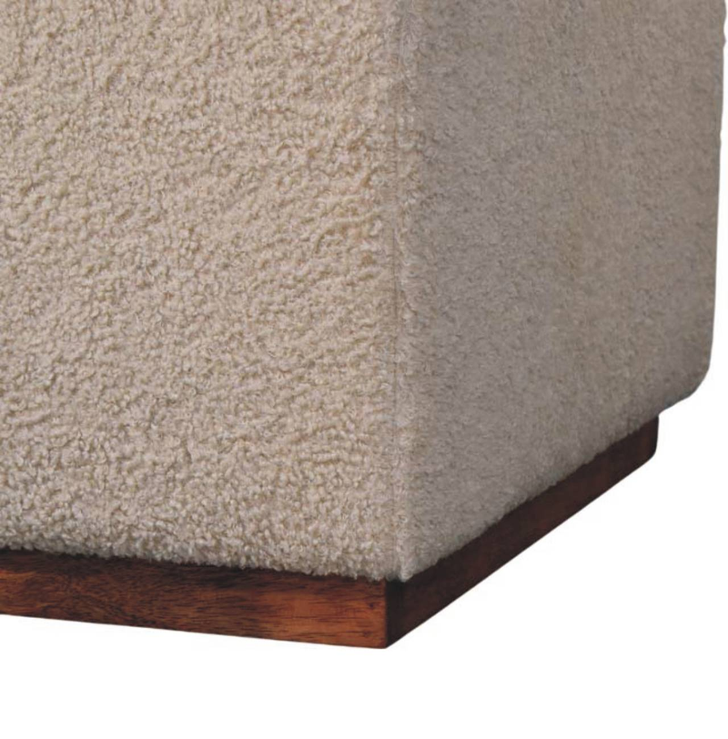 Artisan Furniture Solid Wood Arden Bench Duo, Upholstered, Brown & Cream