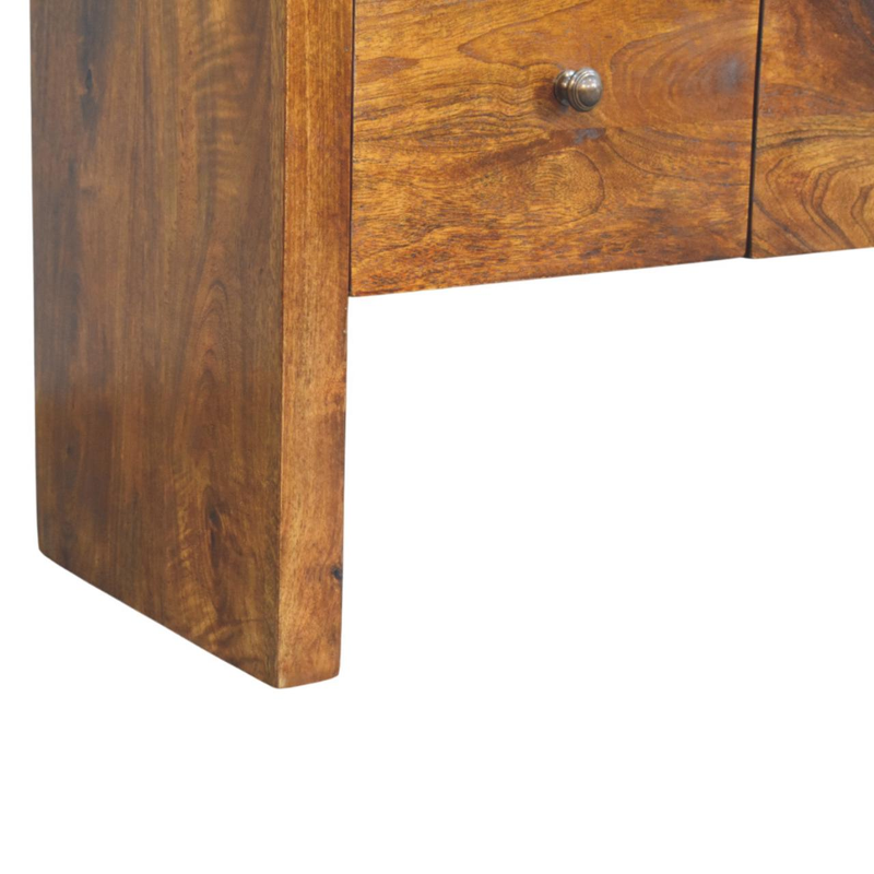 Artisan Furniture Solid Wood Darcy 3 over 3 Drawer Chest in Chestnut Finish, Brown