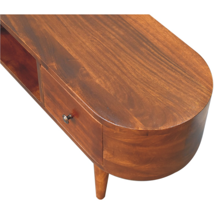 Artisan Furniture Solid Wood Chestnut Round Open Media Unit