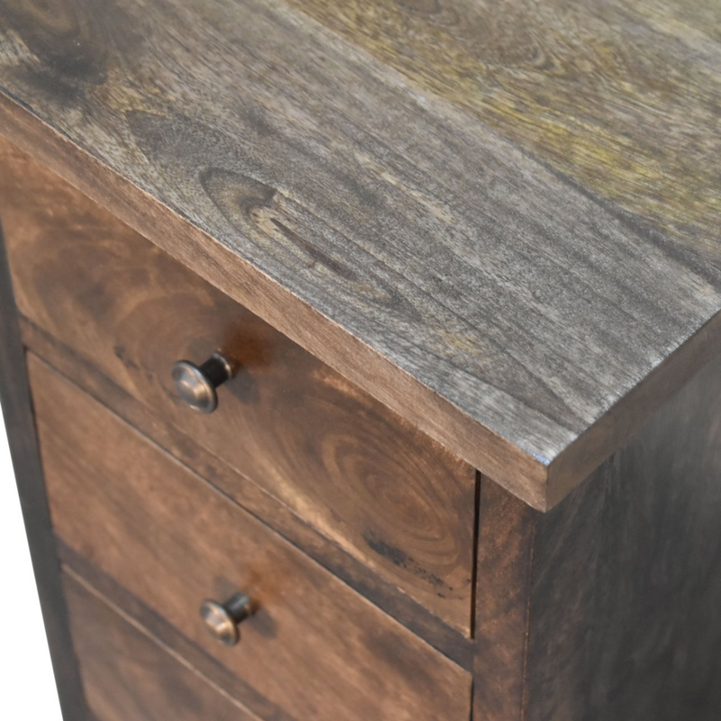 Artisan Furniture Solid Wood Mini Classic Grey Country Bedside