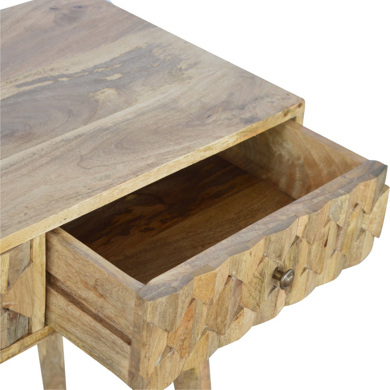 Artisan Furniture Solid Wood Pineapple Carved Console Table