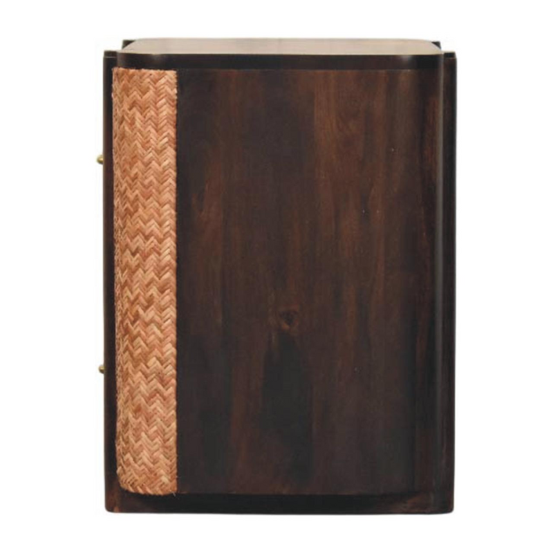 Artisan Furniture Solid Wood Havana Canefront Drawers, 2 Drawers, Dark Brown