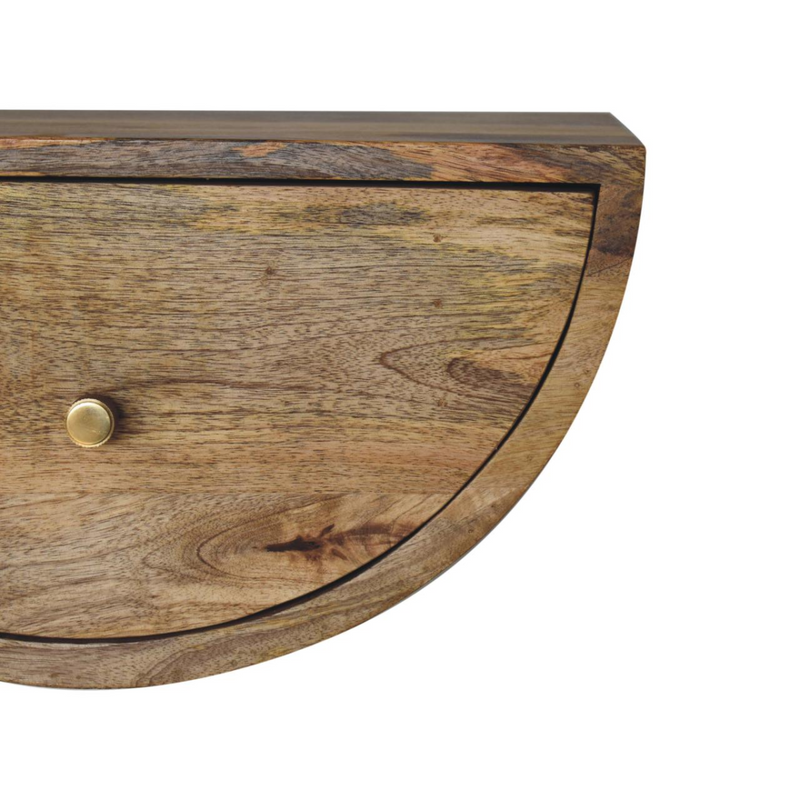 Artisan Furniture Solid Wood Crescent Floating Bedside