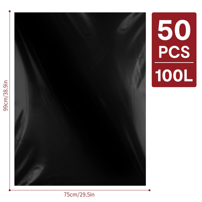 VINSANI 50pcs 100L HEAVY DUTY BIN BAGS 1010422