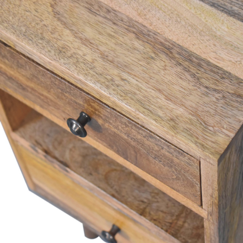 Artisan Furniture Solid Wood Mini Classic Multi Oak-ish Bedside