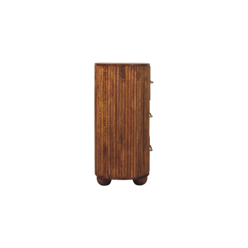 Artisan Furniture Solid Wood Ridgefront Chest - Amber Oak, 6 Drawers, Brown