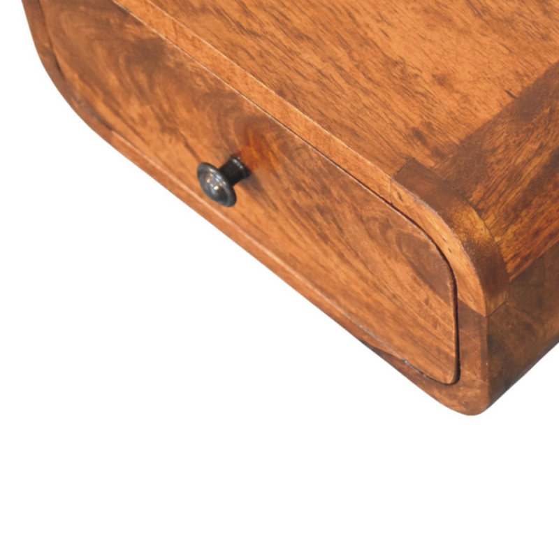 Artisan Furniture Solid Wood Avora Mini Wall-Mounted Chestnut 1 Drawer Nightstand