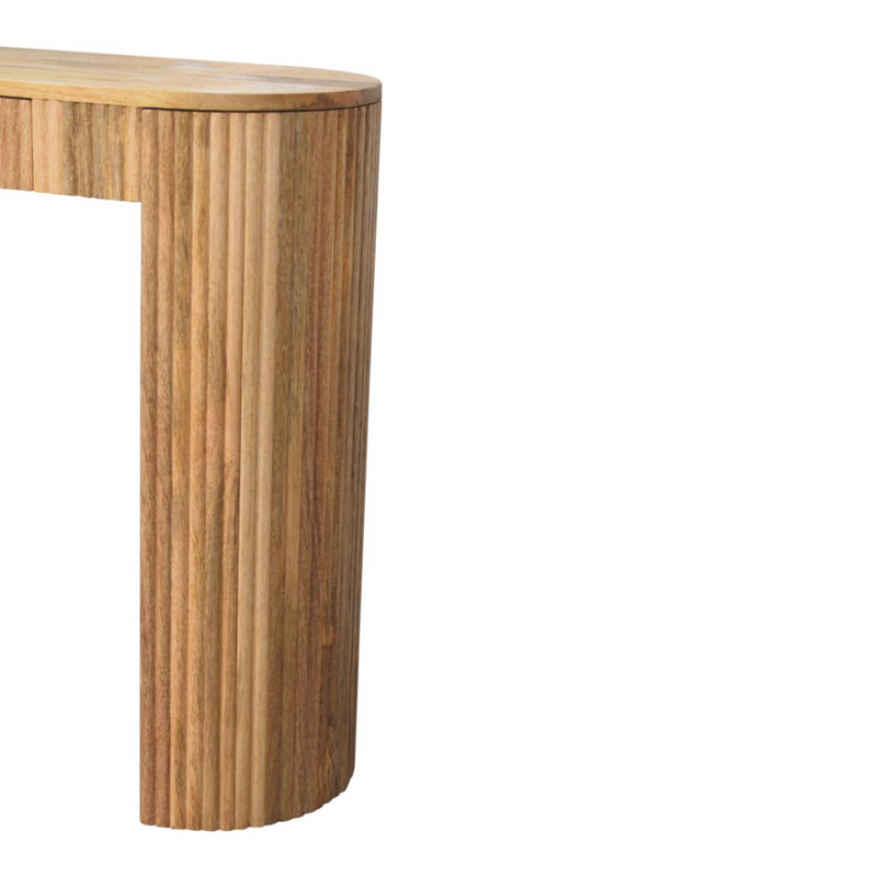 Artisan Furniture Solid Wood Soba Straight Console Table, 1 Drawer, Beige