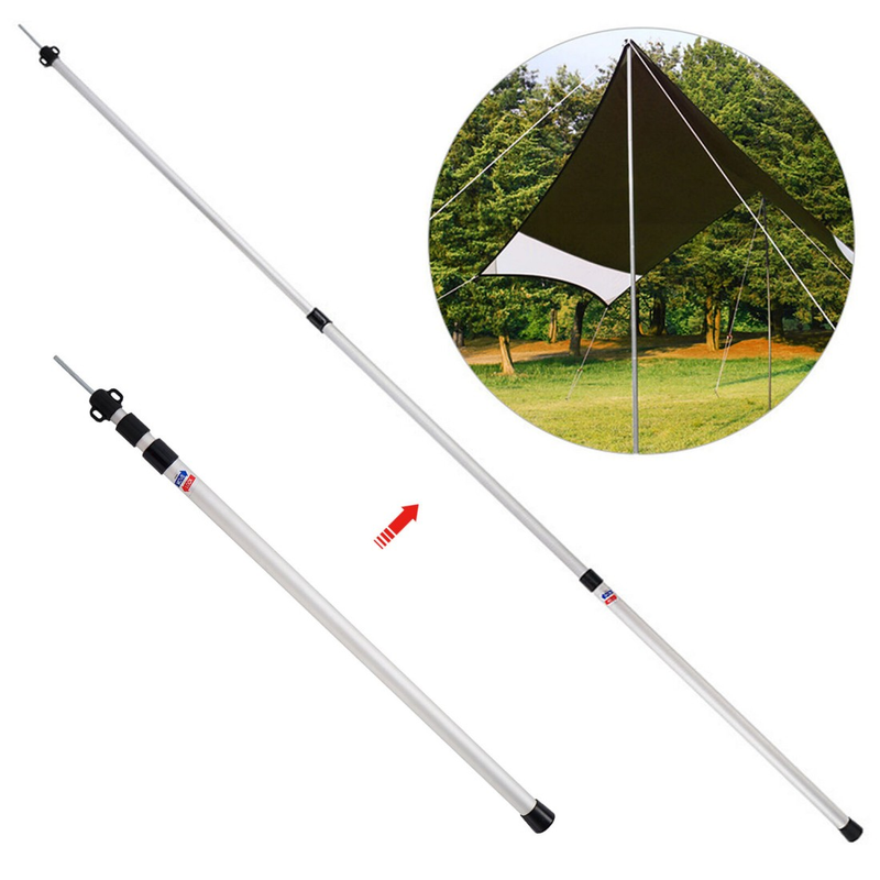 2x 230cm Tent Poles Telescopic Adjustable Awning Canopy Tarp Pole Support Rod UK