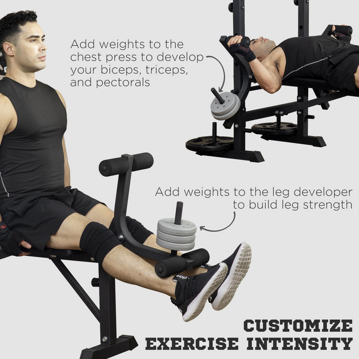HOMCOM Adjustable Weight Bench Multifunction Full Body Workout Bench