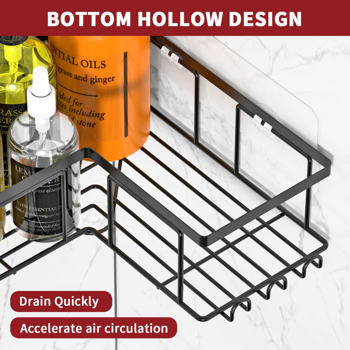 VINSANI 3pc BLACK SHOWER CADDY 1010501