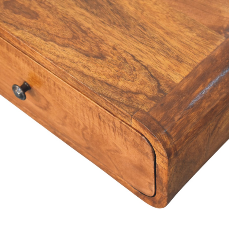 Artisan Furniture Solid Wood Avora Wall-Mounted Honey Caramel 1 Drawer Nightstand