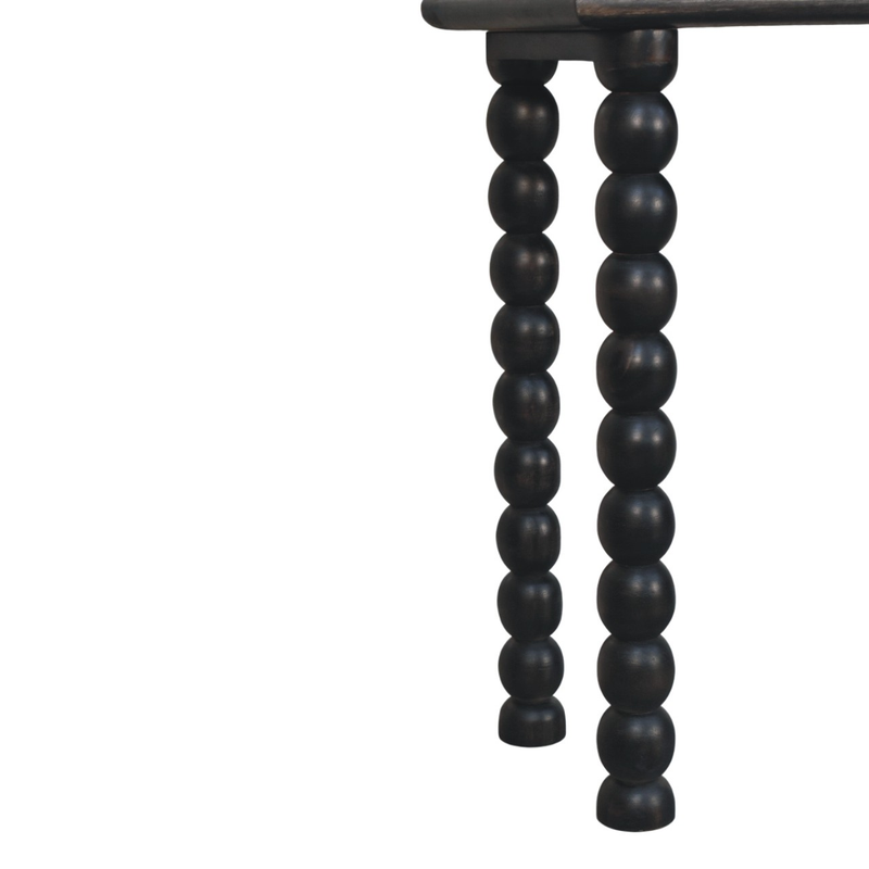 Artisan Furniture Solid Wood Spindle Linear Console, Black