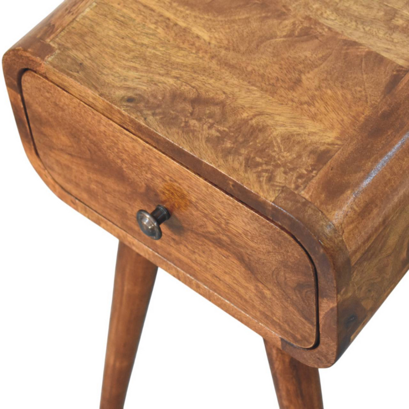 Artisan Furniture Solid Wood Avora Mini Chestnut Nightstand with 1 drawer
