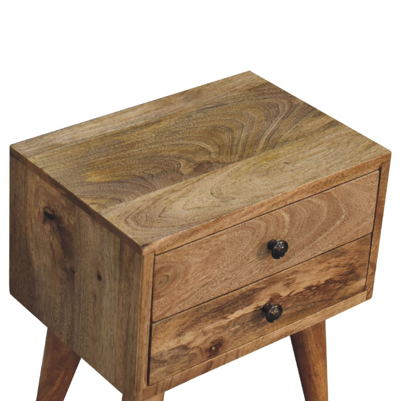 Artisan Furniture Solid Wood Mini Oak-ish Modern Bedside