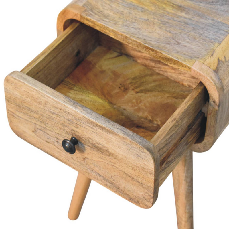 Artisan Furniture Solid Wood Avora Mini Oak-ish Nightstand with 1 drawer