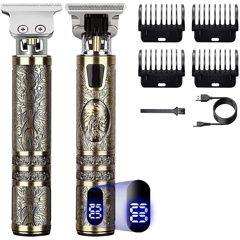 Small LCD Screen Display Professional Men Cordless Hair Clippers Beard Trimmer Cutting Machine Kit