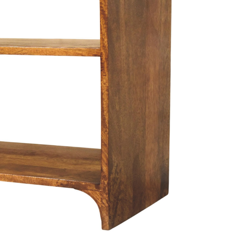 Artisan Furniture Solid Wood Ellington Console Table, 2 Drawer & 2 Open Slots, Brown
