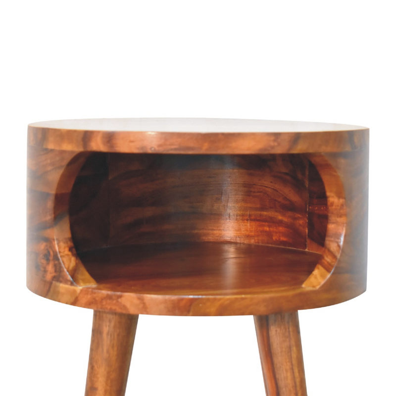 Artisan Furniture Solid Wood Alina Open Honey Bedside