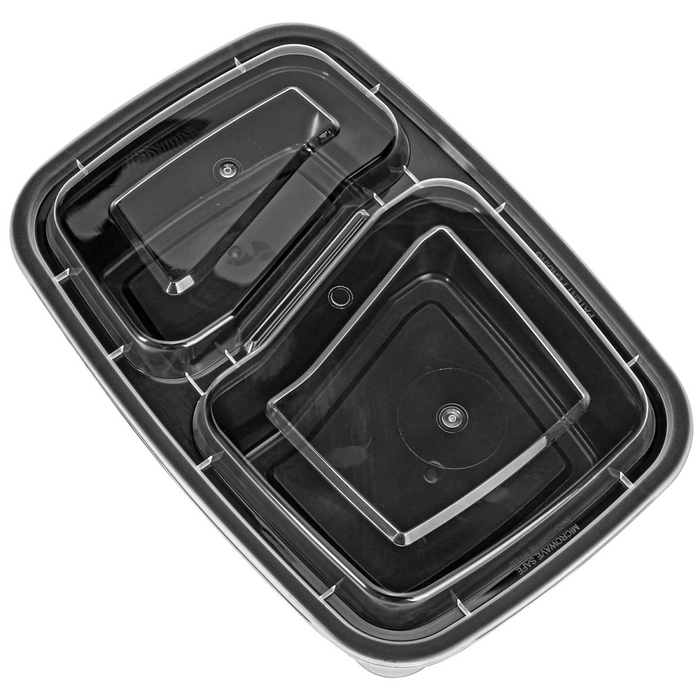 VINSANI 10pk 2 COMPARTMENTS MEAL PREP CONTAINERS 1010424 X 3