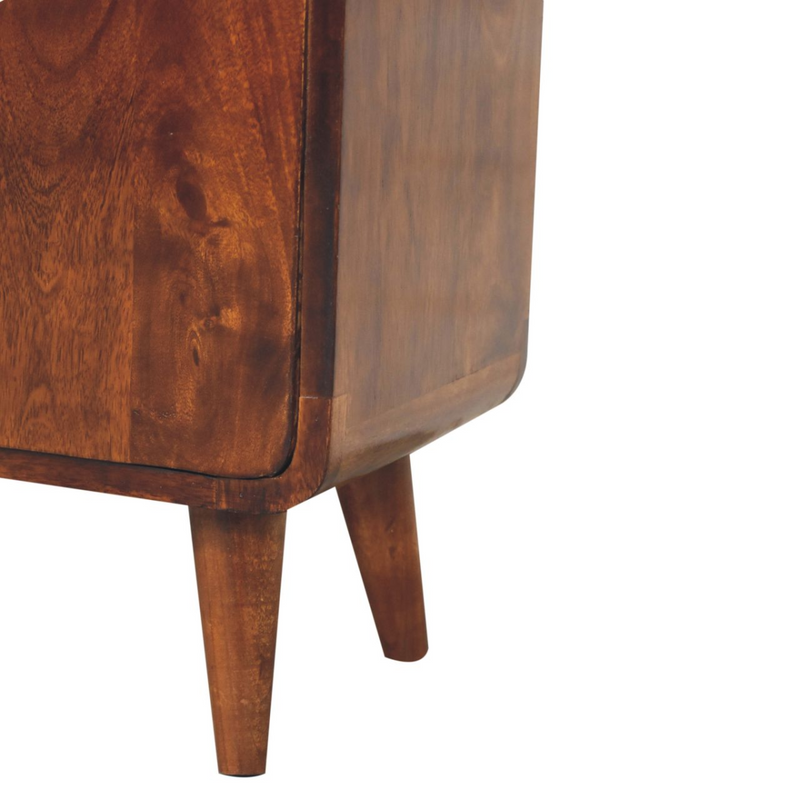 Artisan Furniture Solid Wood Mini Classic Chestnut Cabinet, Brown, 2 Doors