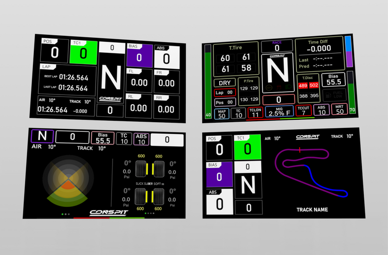 Conspit CSD SimHub Dashboard – 5″ IPS Race Display with RGB Alerts