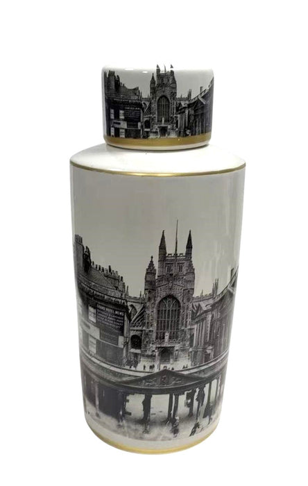 36CM CERAMIC JAR WITH LID