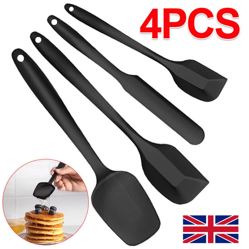 Silicone Spatula Set of 4 Pcs | 315℃ Heat-Resistant Non Stick Rubber Spatulas