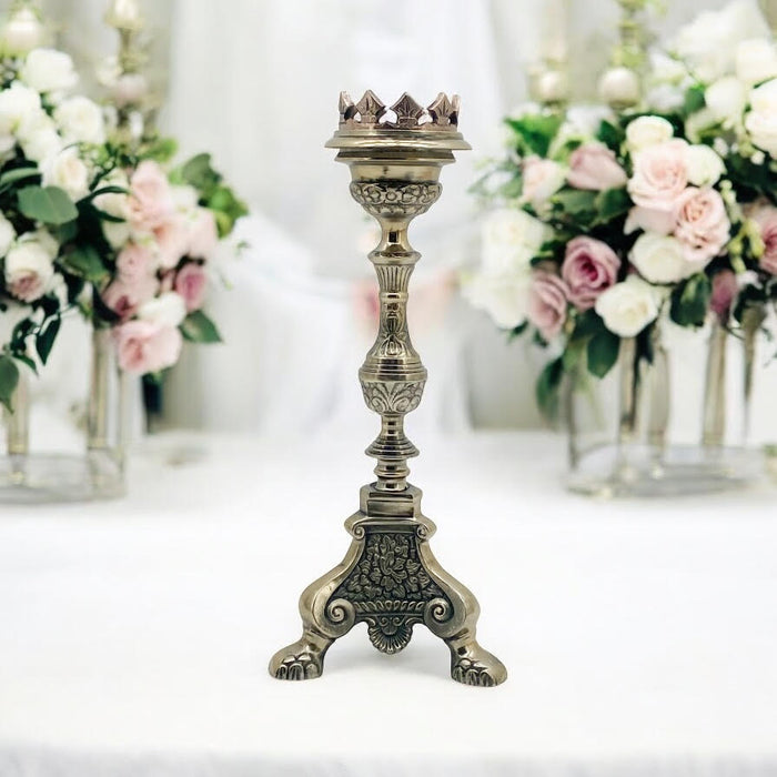 45CM ALUMINIUM GOTHIC CANDLE HOLDER