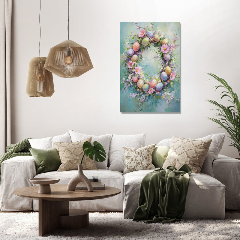 Easter Wreath Elegance Canvas