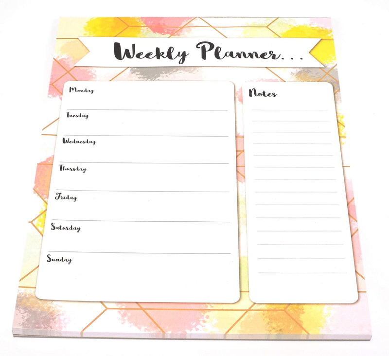 Compact - 1x A4 Flowers Layout Weekly Planner Pad Design at Random