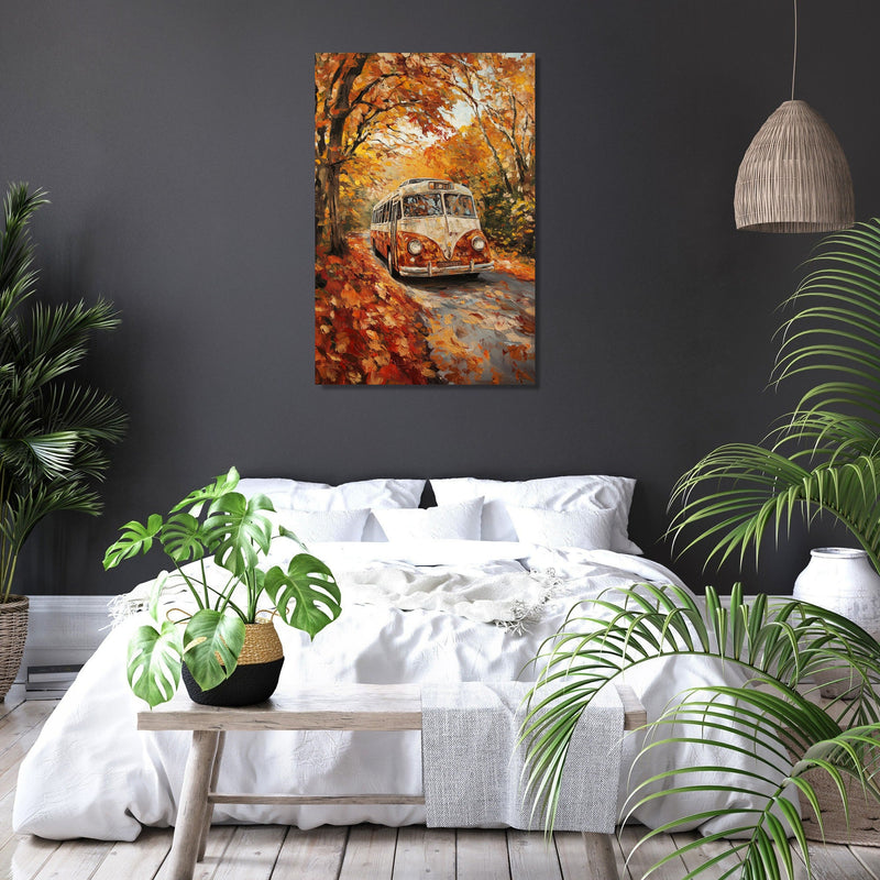 Vintage Tour Bus Canvas