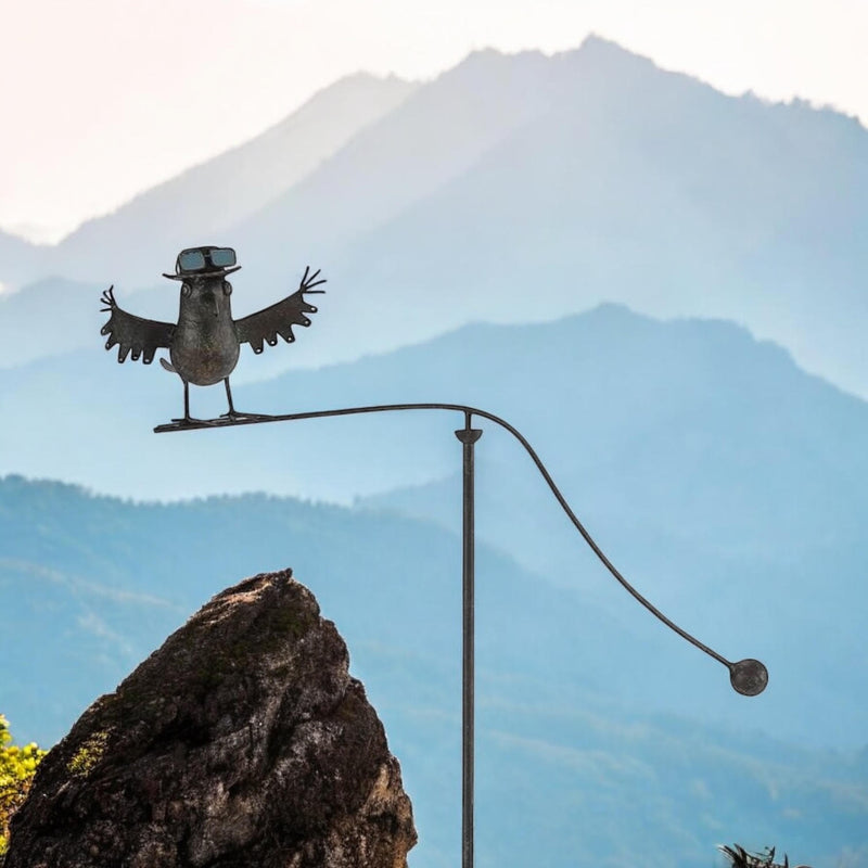 55" METAL BIRD GARDEN STAKE